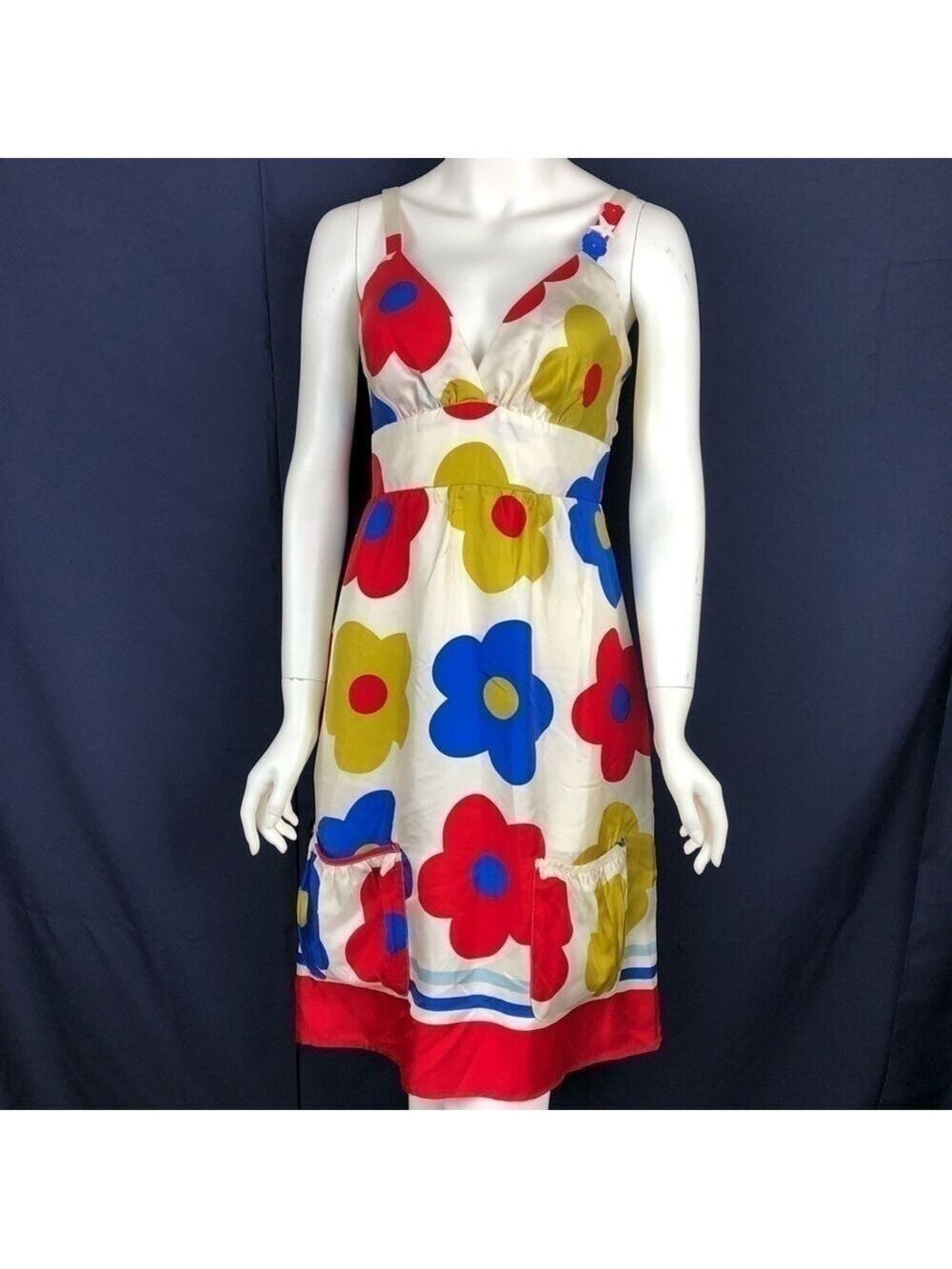 𝅺NEW-VOOM By Joy Han Fiori Fun Flowery Silk Dress M
